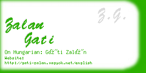 zalan gati business card